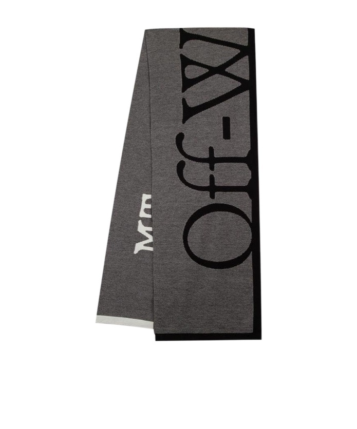 Off-white Logo Scarf In Black