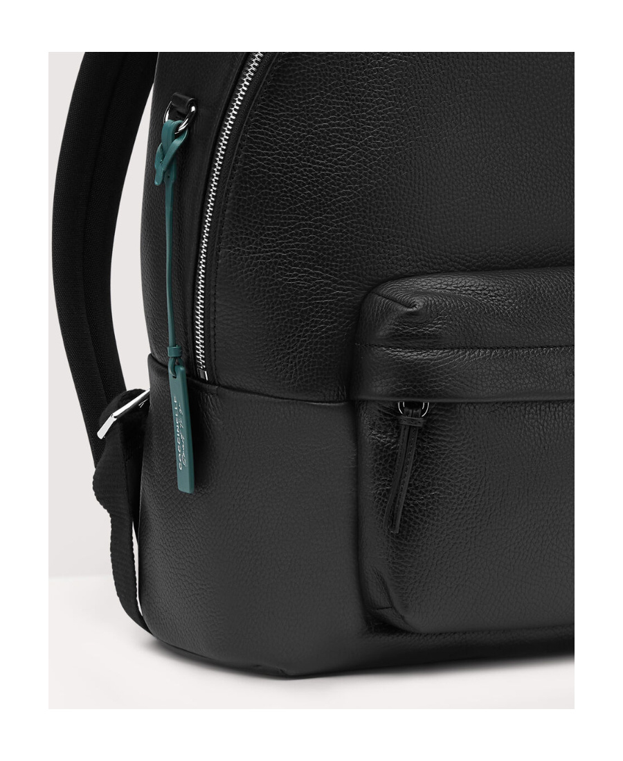 Coccinelle Grained Leather Backpack In Black