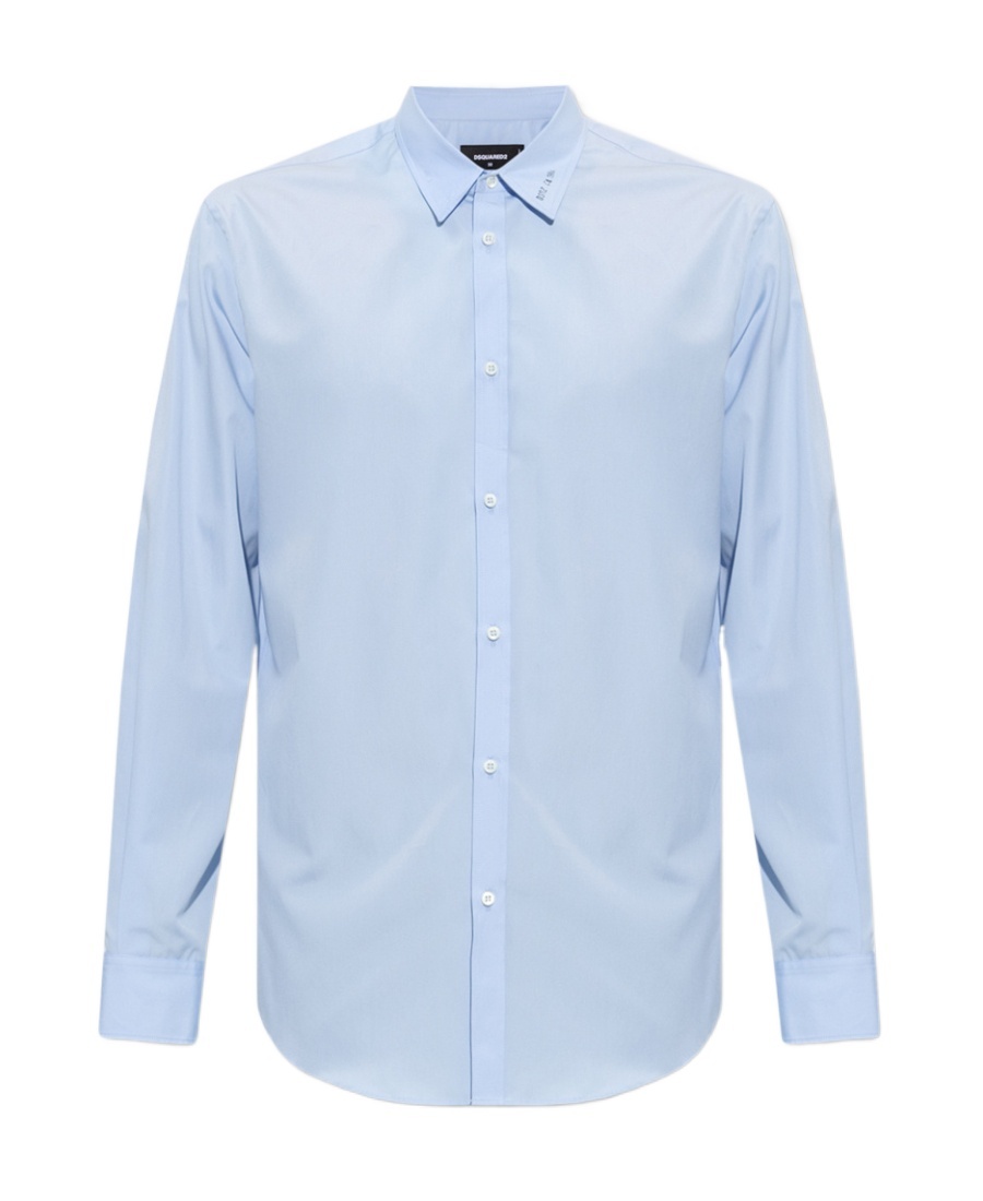 Dsquared2 Embroidered-logo Shirt In Blue