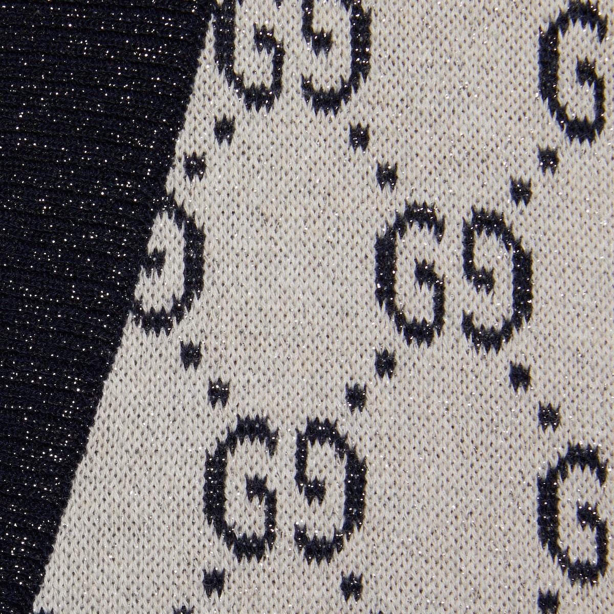 Gucci Gg Cotton Jacquard Cardigan In Gray