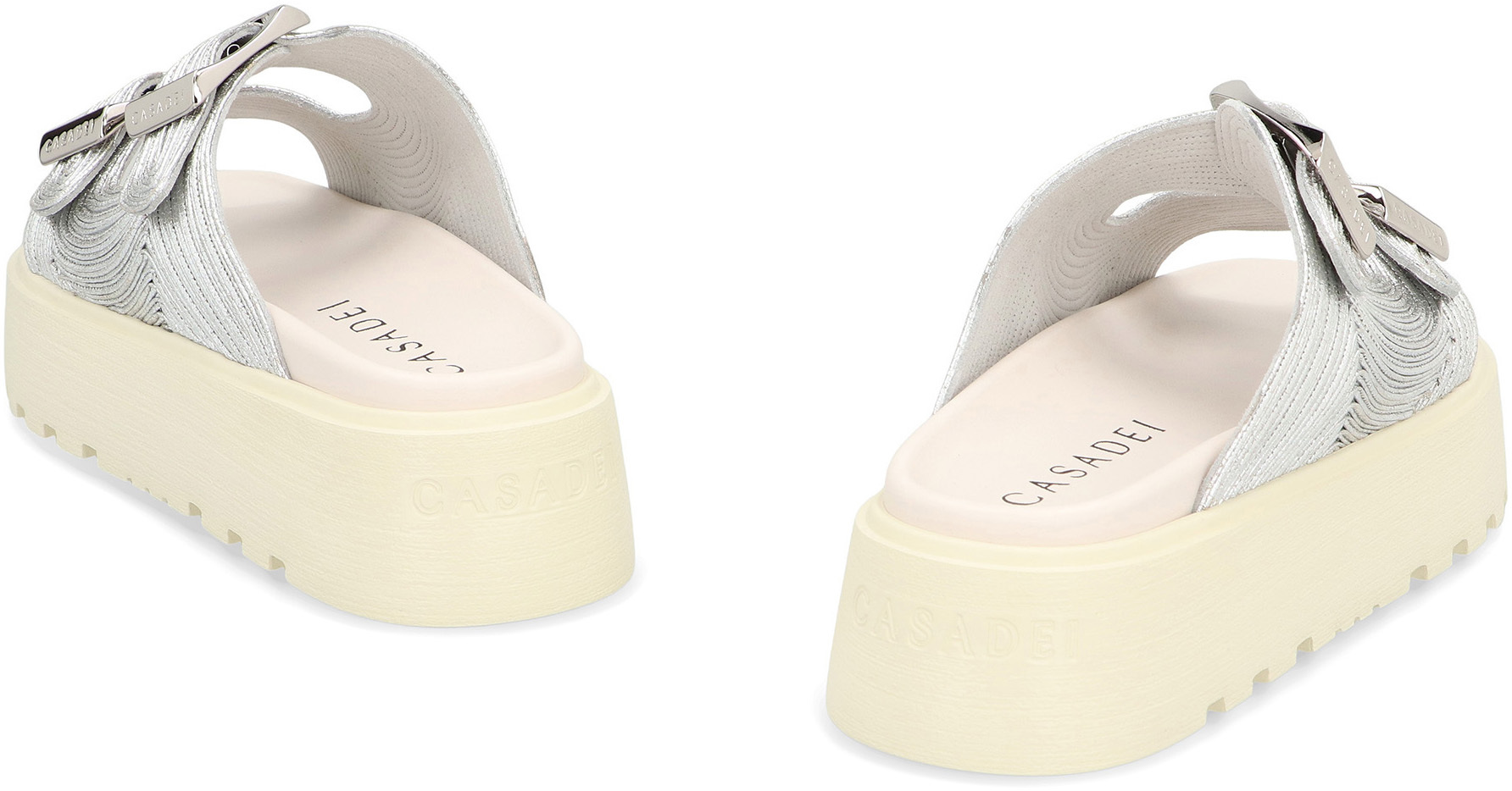Casadei Logo Engraved Open Toe Sandals