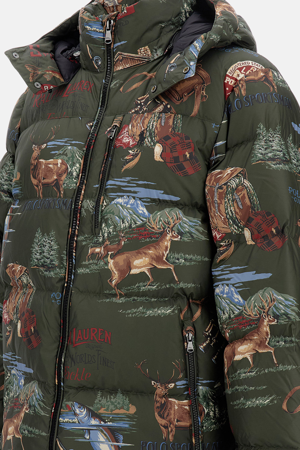 Polo Ralph Lauren Long Sleeve Cotton Coat In Green