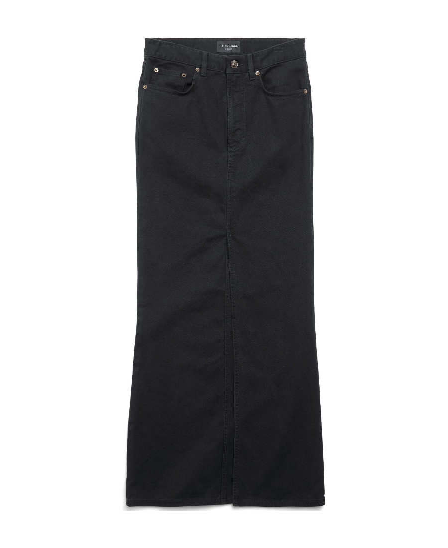 Shop Balenciaga Gonna Maxi Da Donna In Nero In Black
