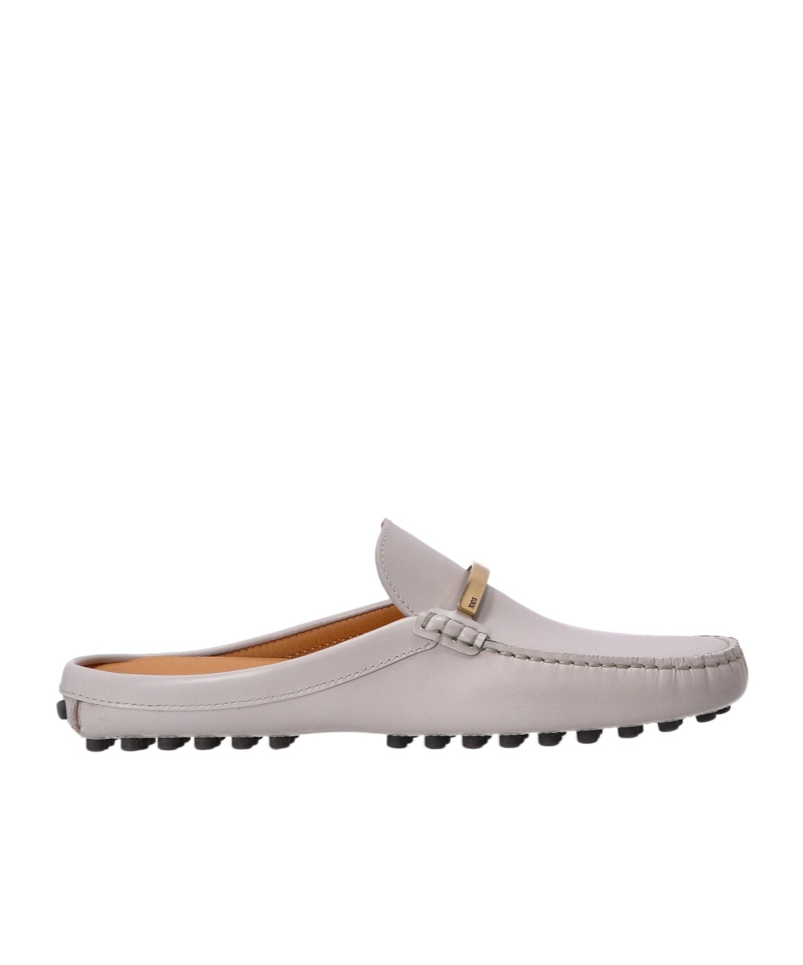 Tod's Logo-debossed Mules In Gray