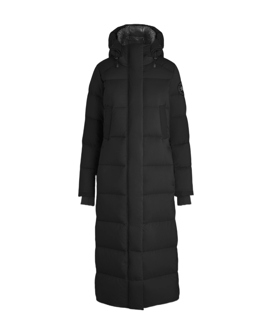 Shop Canada Goose Alliston Padded Parka Coat In Black