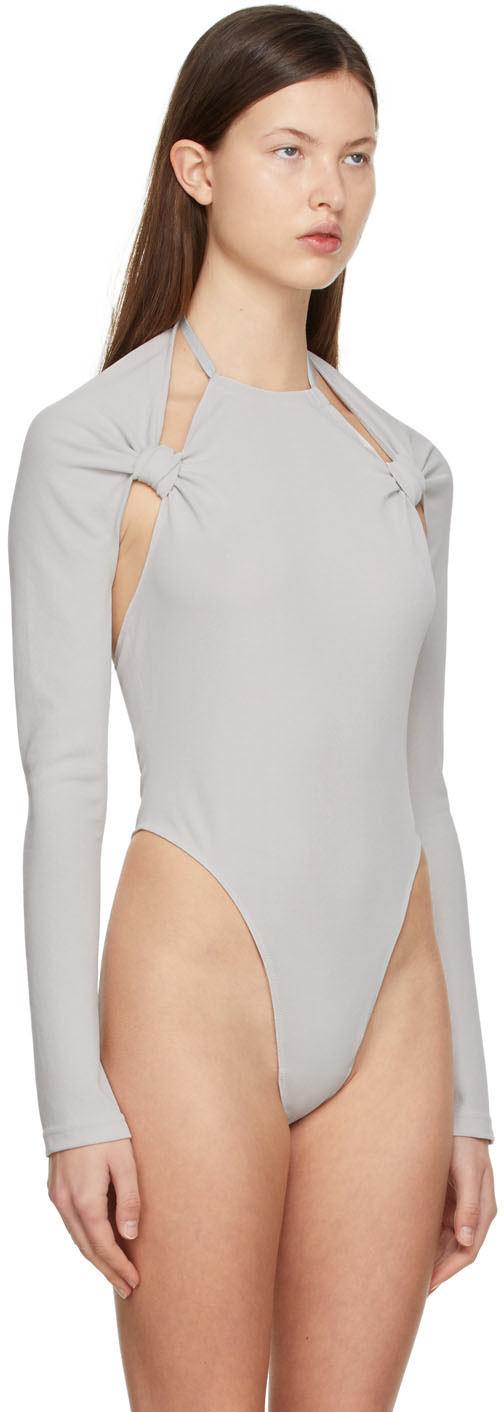 Jacquemus Cut-out Detail Long-sleeve Body In White