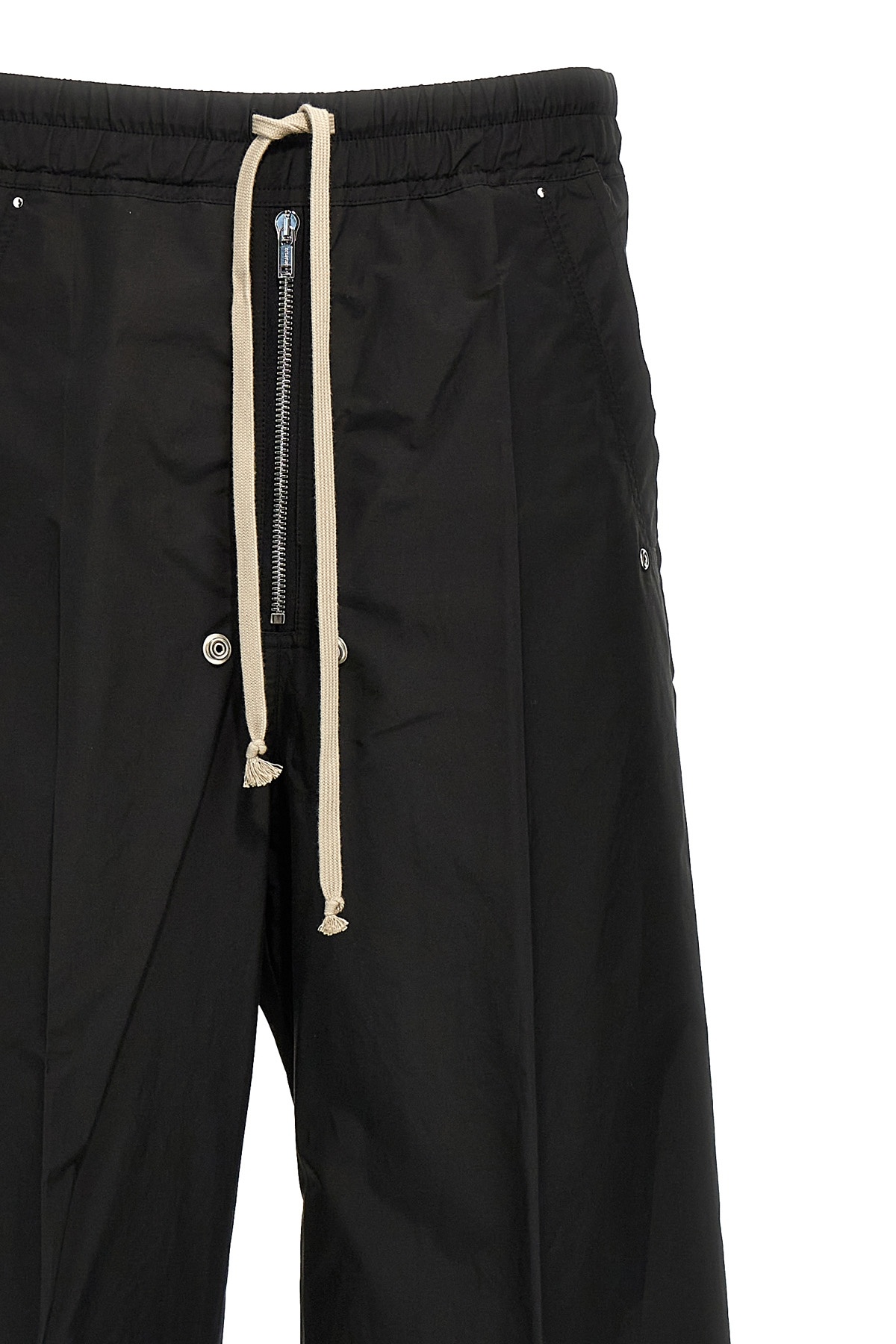 Rick Owens X Moncler Co-branded Drawstring Casual Pants In Black