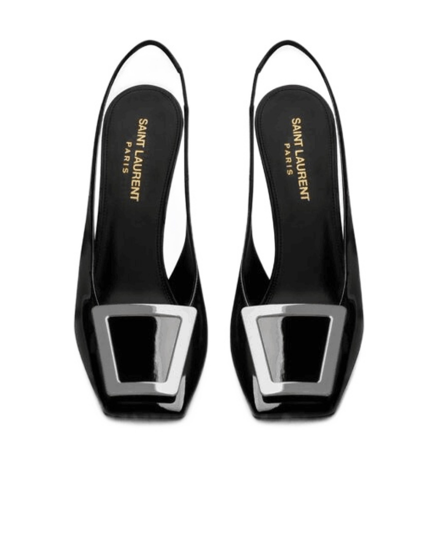 Saint Laurent George Square Toe Pumps In Black