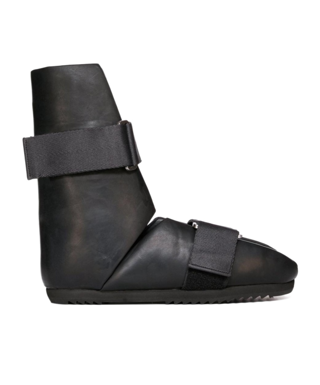 Rick Owens Splint Open-toe Leather Boots In Black