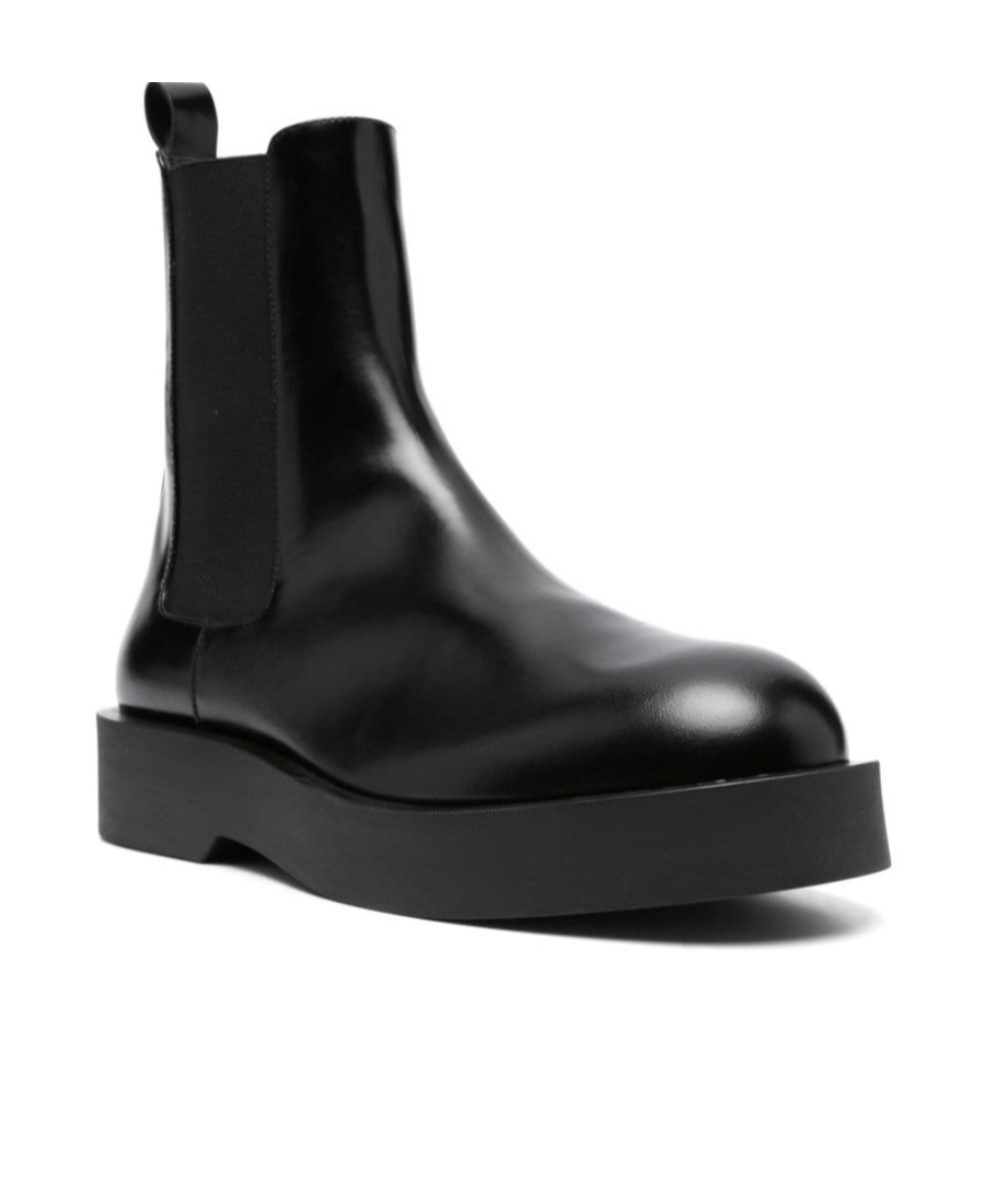 Jil Sander Leather Chelsea Boots In Black