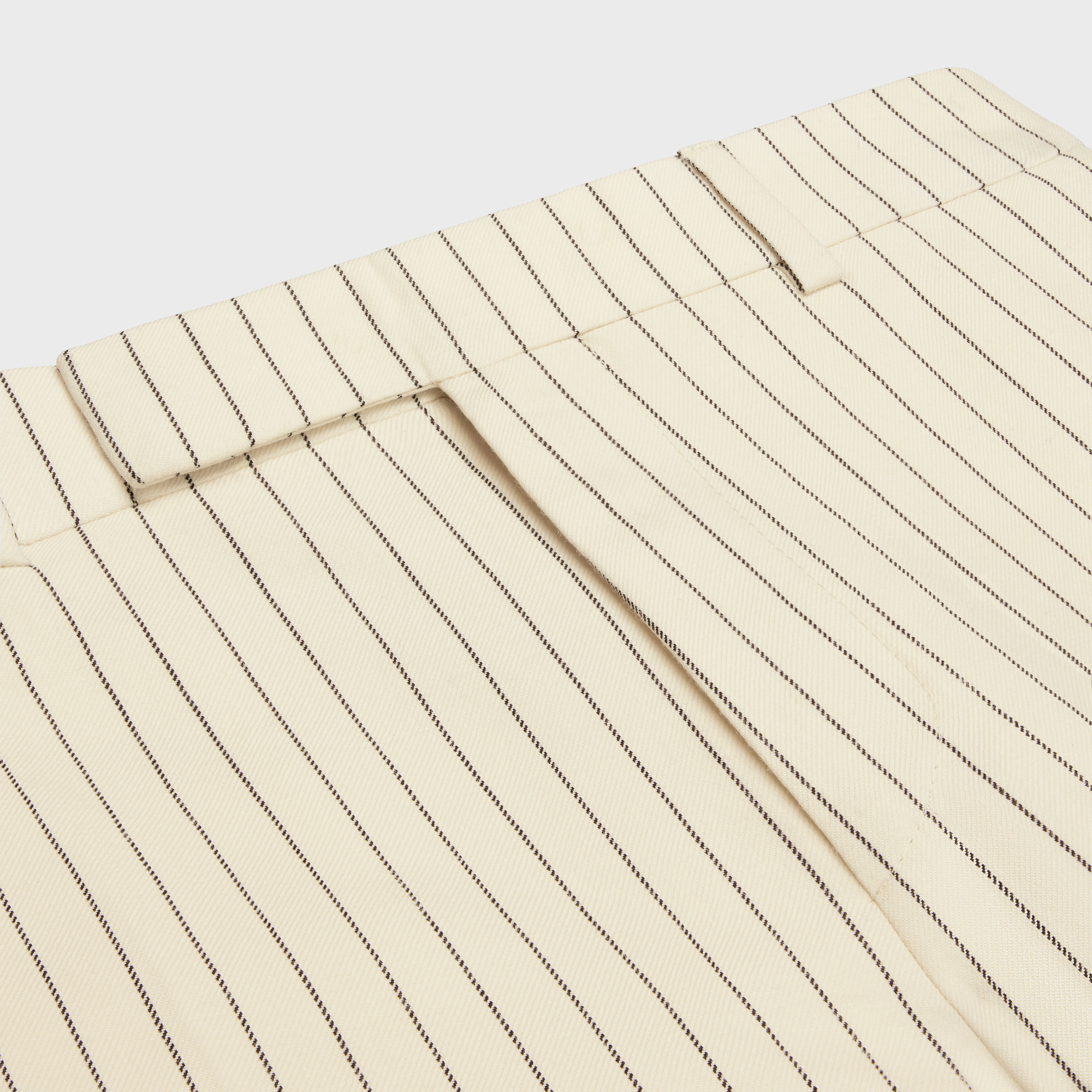 Celine Classic Striped Wool Pants In Nude