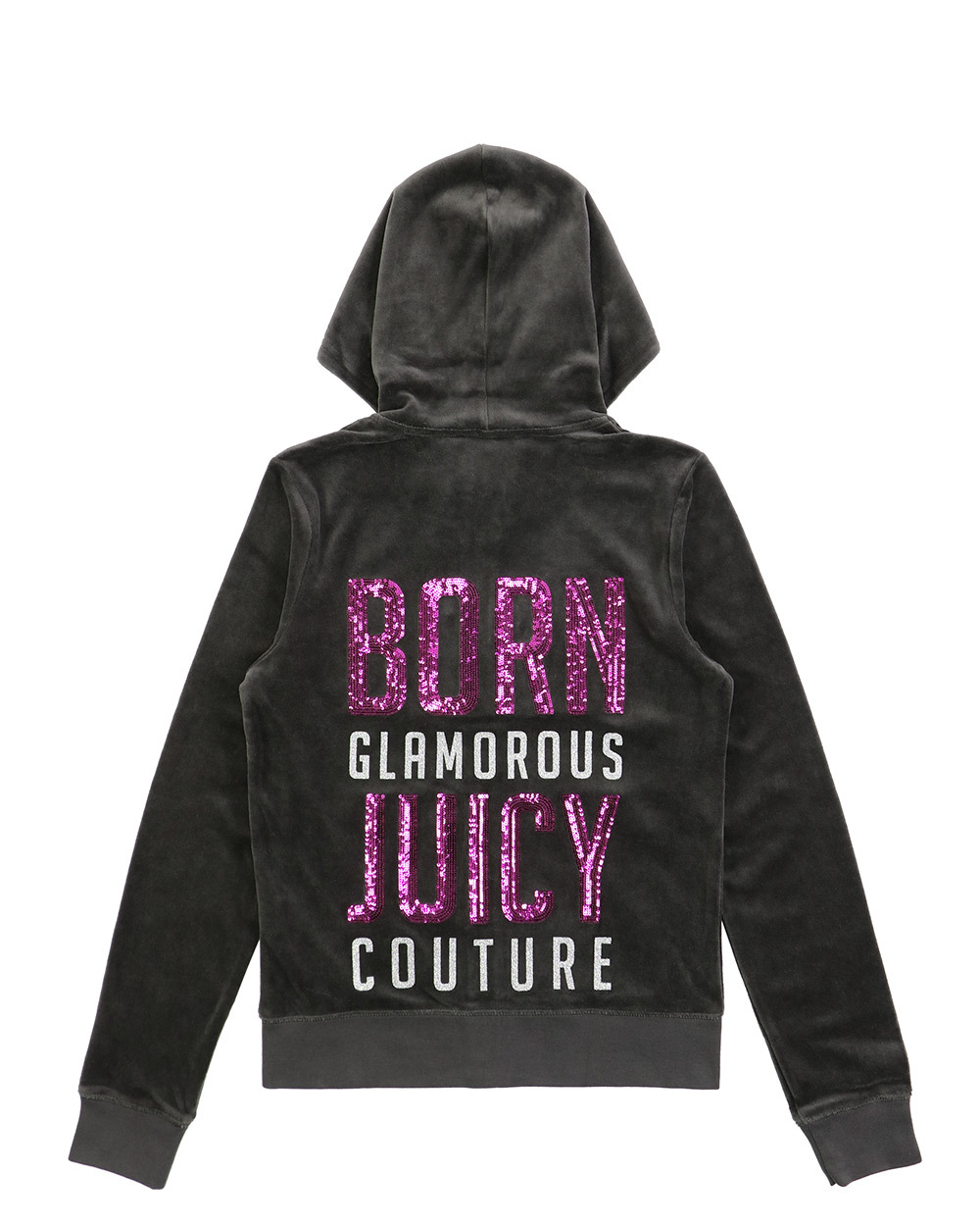 Juicy Couture Logo Printed Casual Jacket In Black