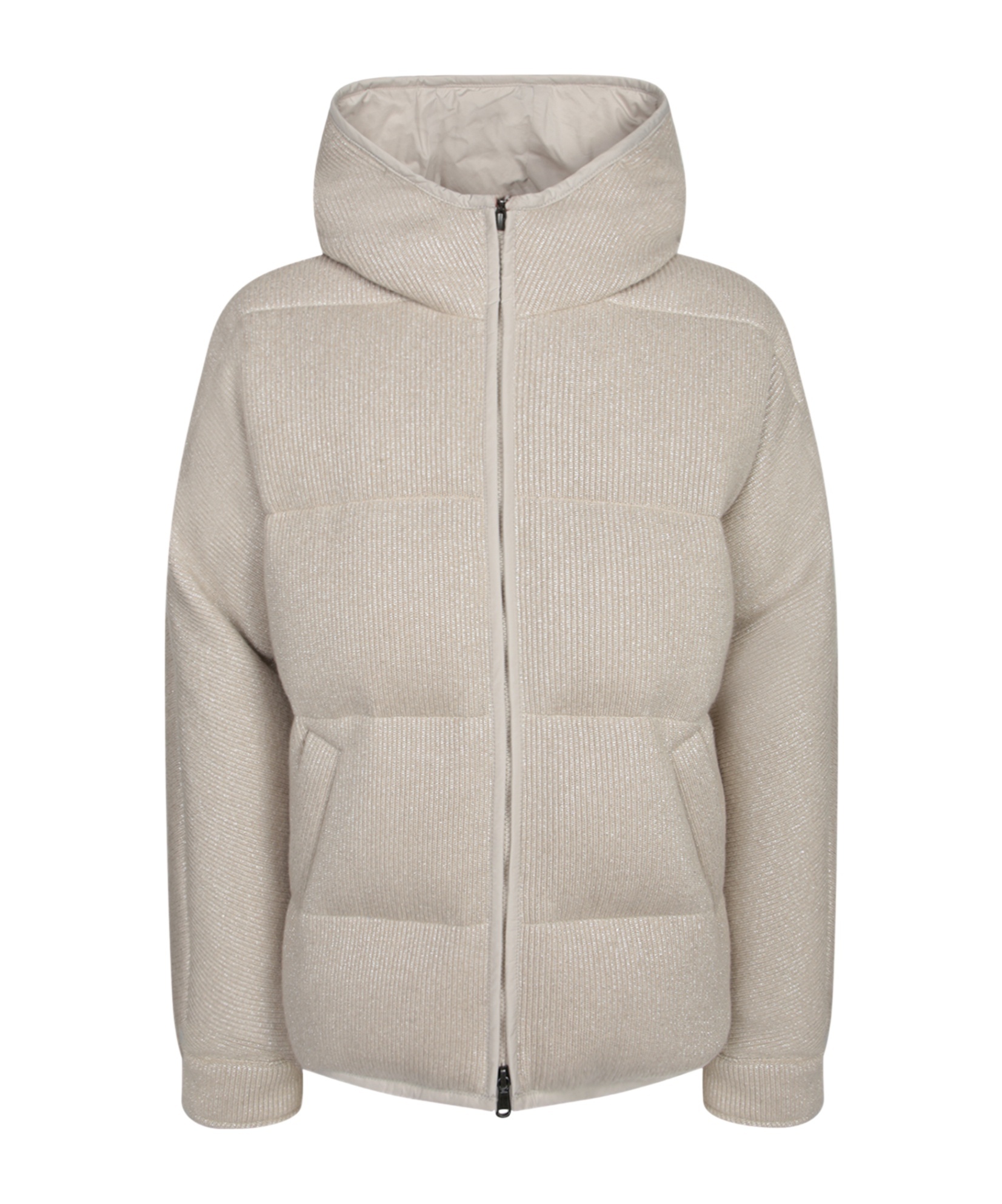 Brunello Cucinelli Long-sleeved Cotton Jacket In Brown
