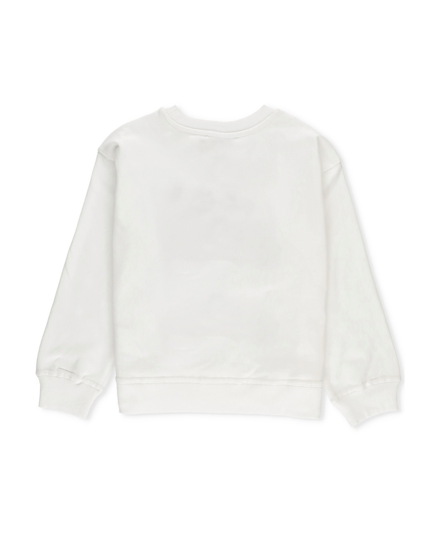 MONNALISA MONNALISA PINK PANTHER-EMBROIDERED CREWNECK SWEATSHIRT