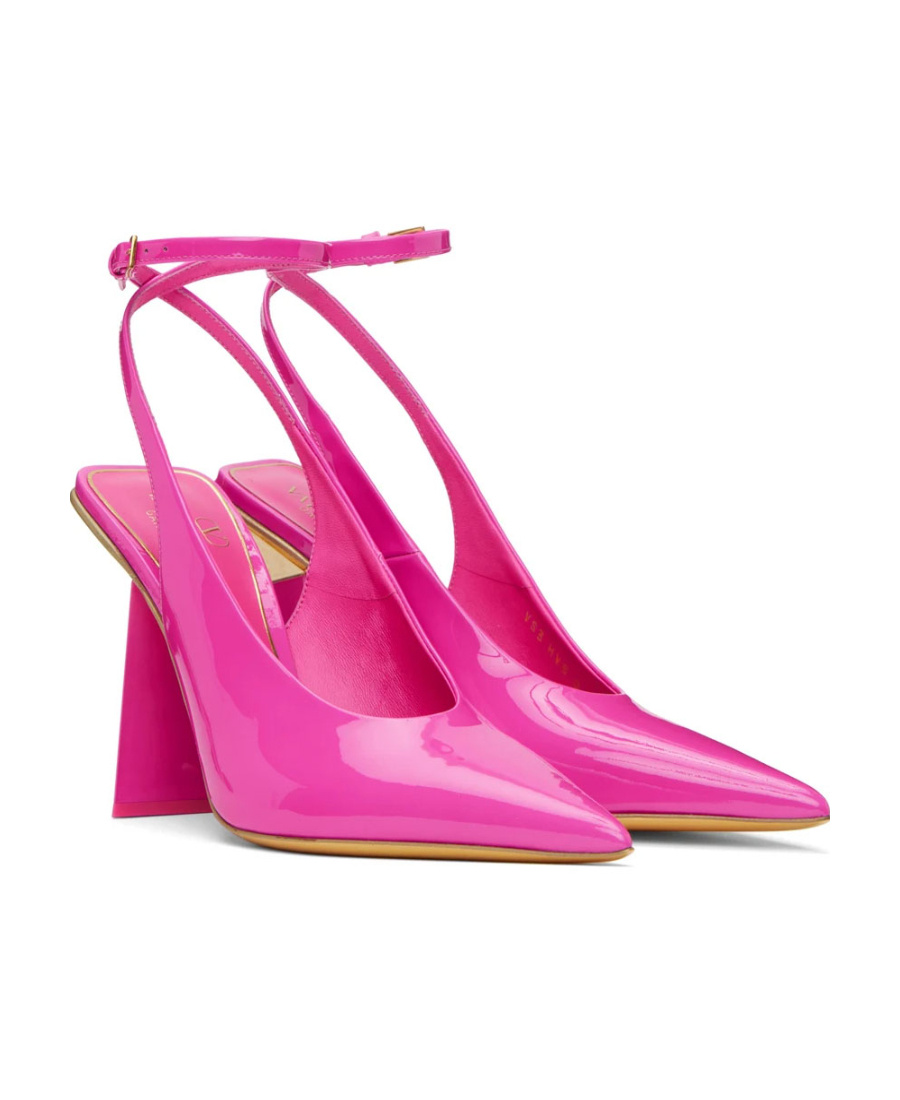 Valentino One Stude Hyper 110mm Leather Pumps In Pink