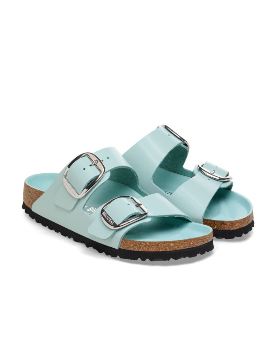 Birkenstock Arizona Big Buckle High Shine Sandals In Blue
