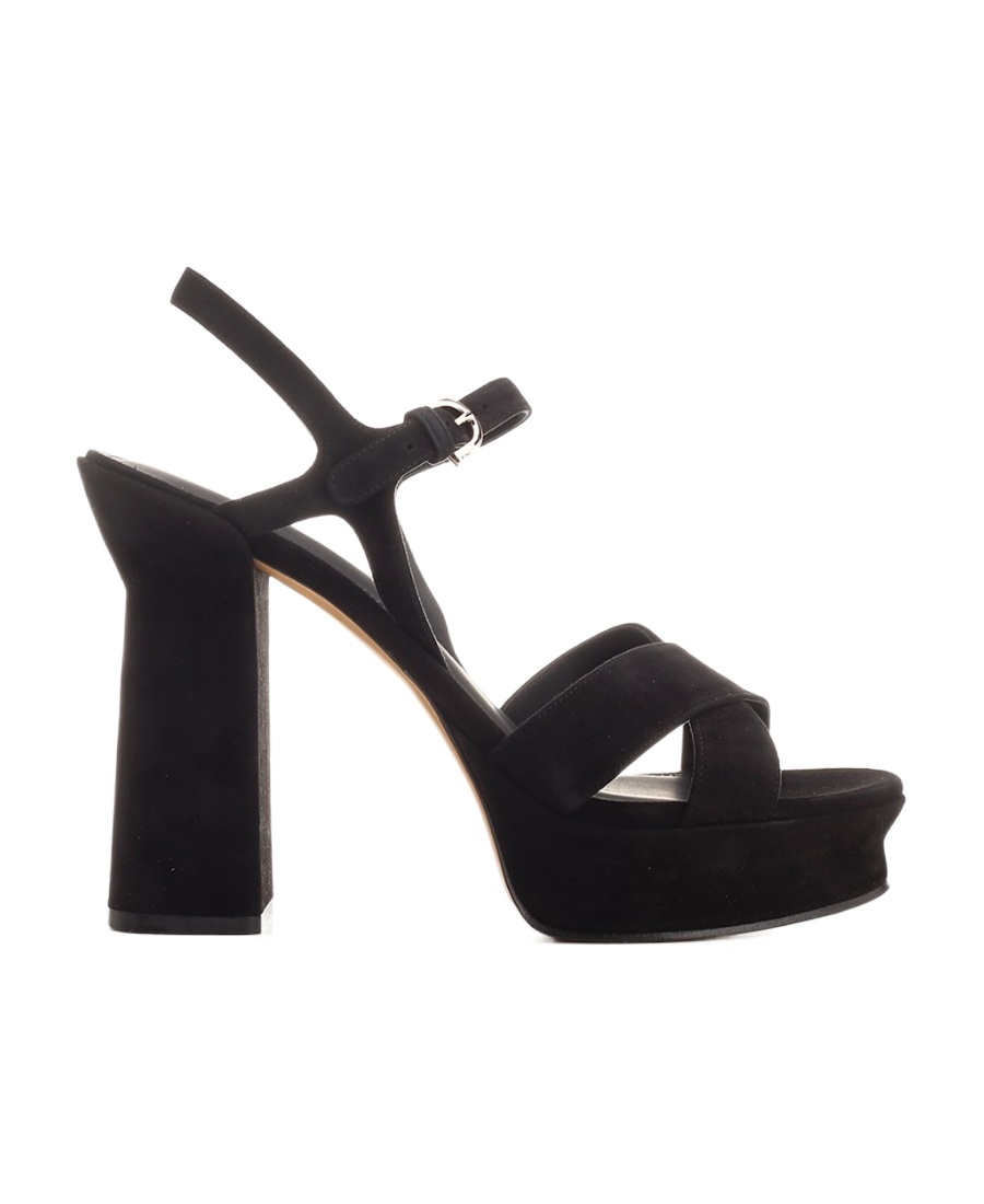 Ferragamo Salvatore  Sonya Platform Sandals In Black