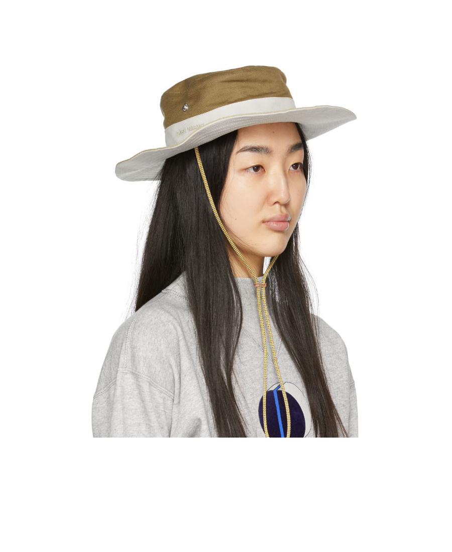 Isabel Marant Logo Sunshade Hat In Multicolor