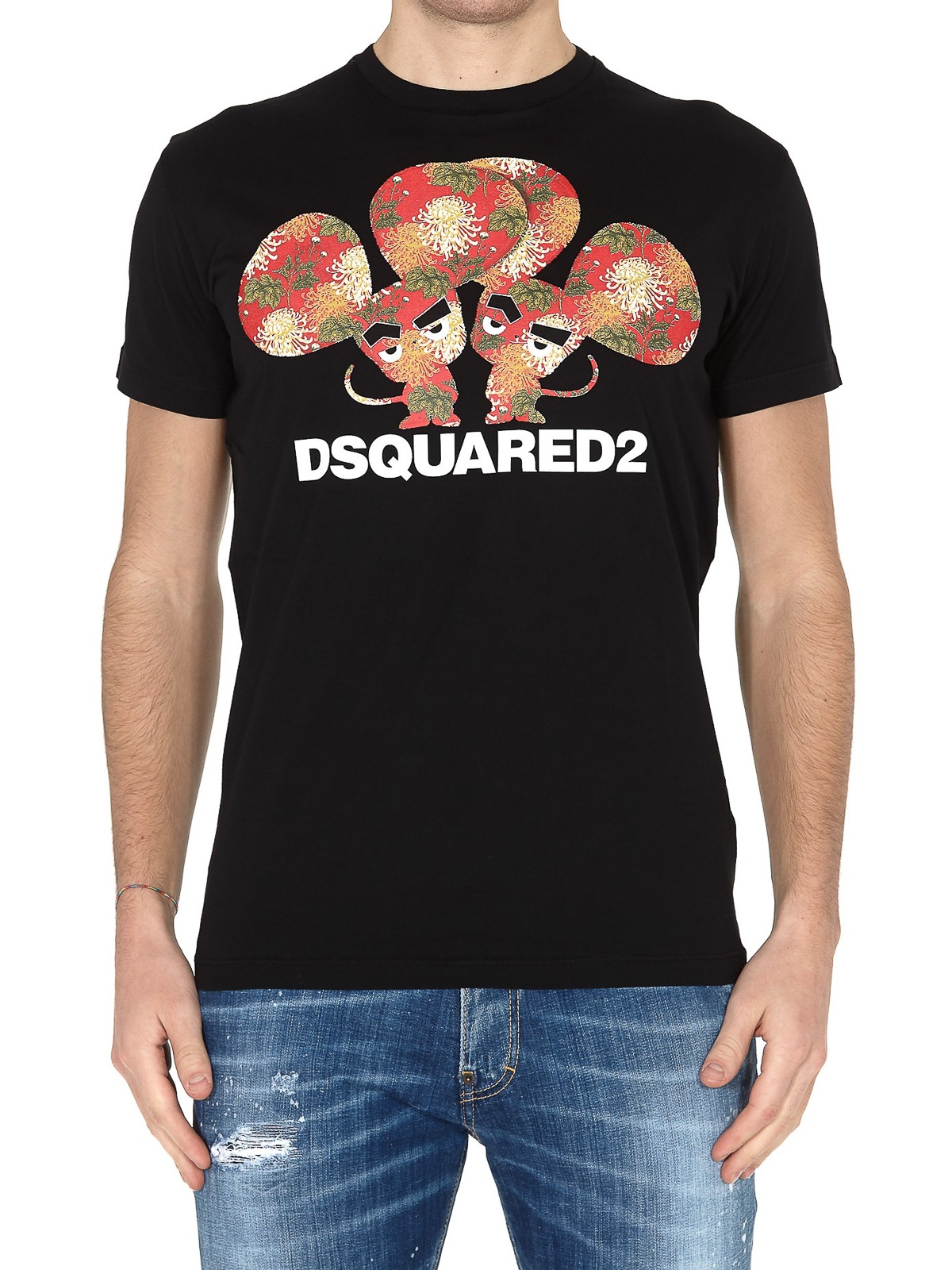 Dsquared2 Logo Printed T-shirt In Black
