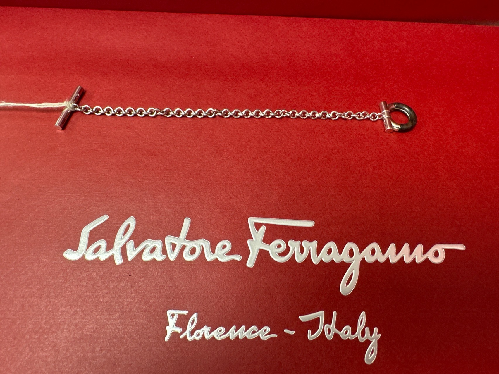 Ferragamo Chain Bracelet In White