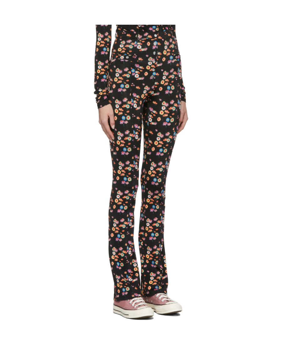 Rabanne Black Printed Casual Pants In Black