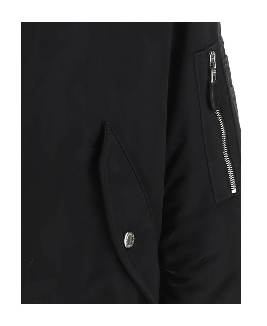 Alexander Mcqueen Logo-print Bomber Jacket In Black