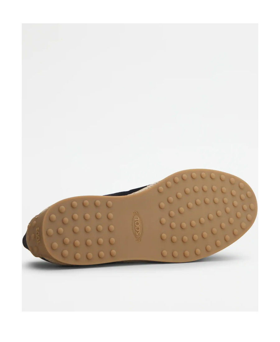 Tod's Woven-trim Penny Loafers In Black