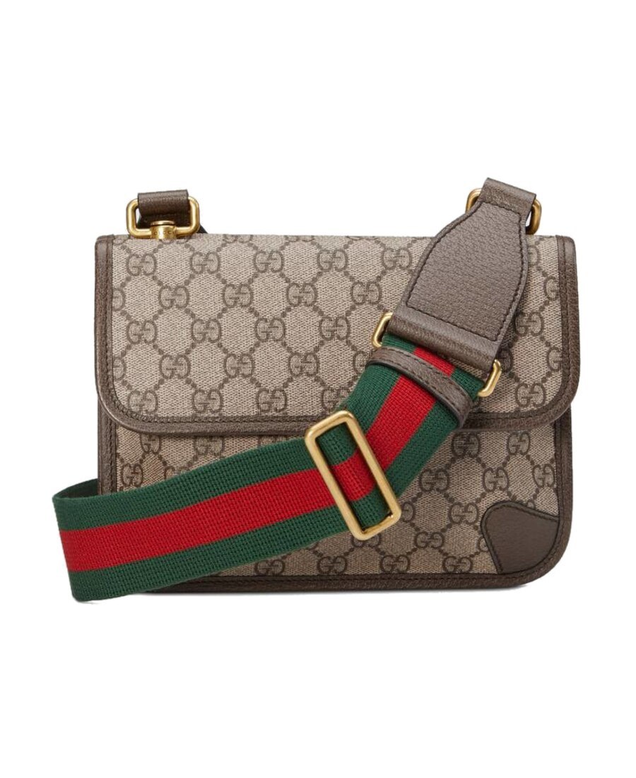 Gucci Gg Supreme Small Messenger Bag In Nude