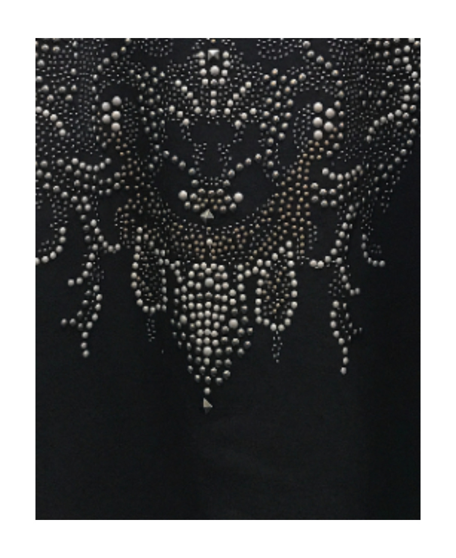 Just Cavalli Beaded T-shirt With Round Neck In Black