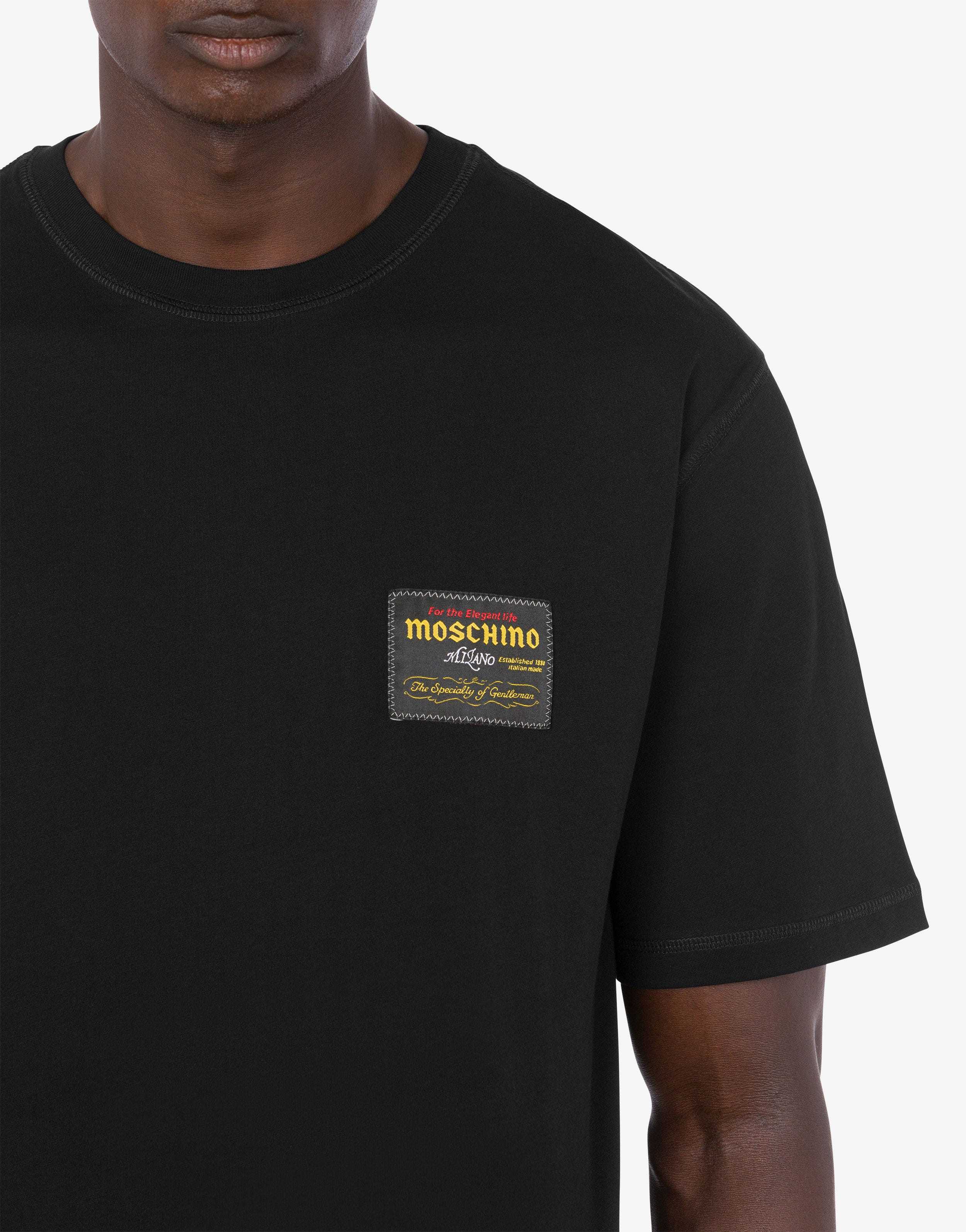 Moschino Item O-neck Short-sleeved T-shirt In Black