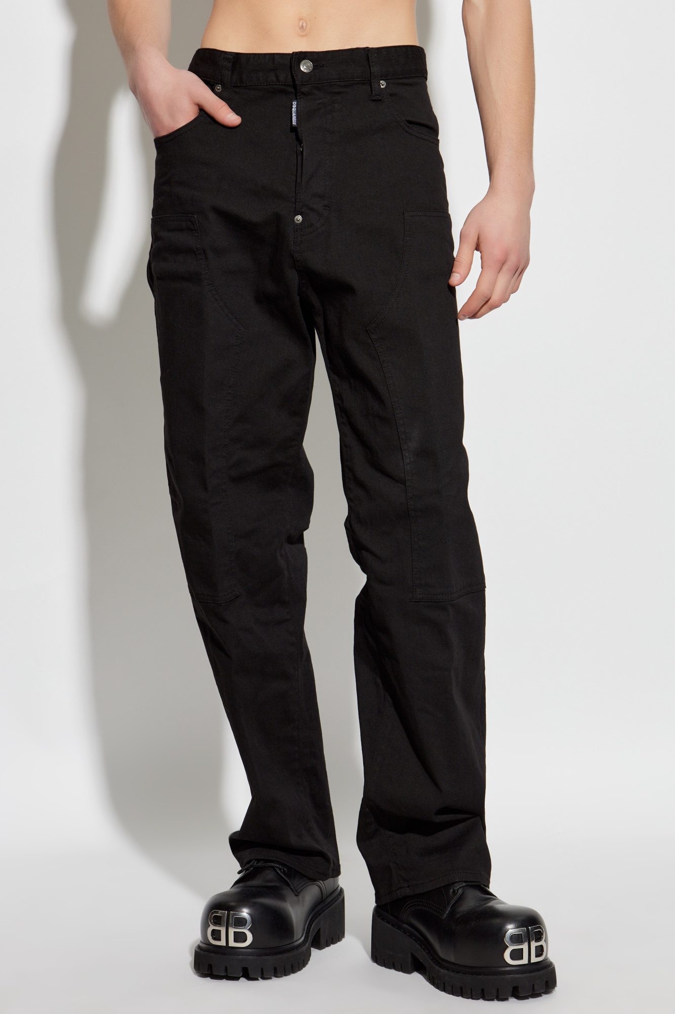 Dsquared2 Cargo Trousers In Black