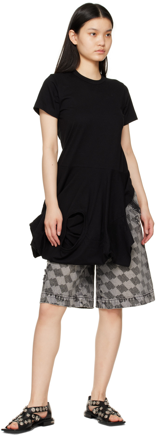 Shop Toga Square Toe Flat Sandals In Black