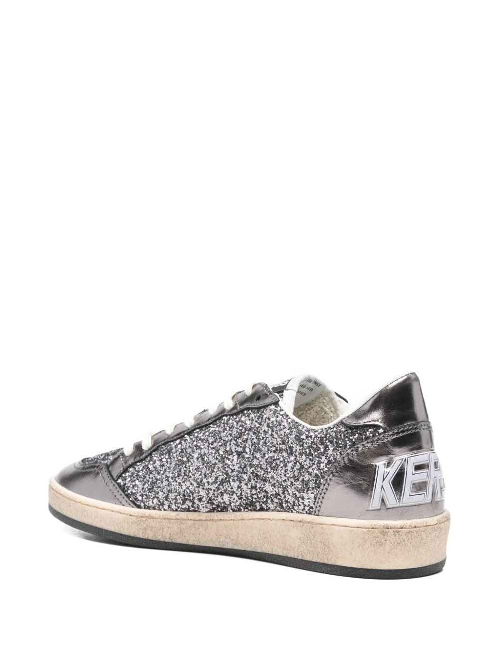 Golden Goose Deluxe Brand Ball Star Glittered Sneakers In Silver