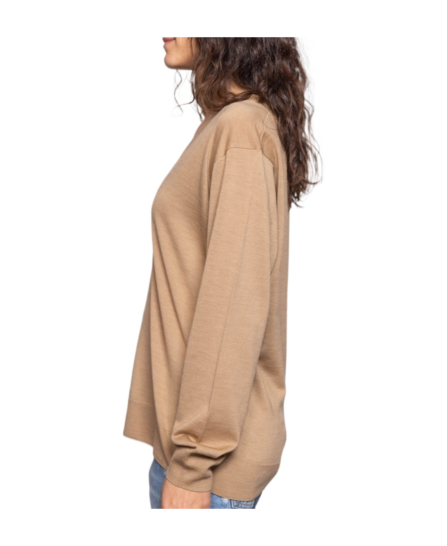 Dries Van Noten Long-sleeved Sweater In Brown