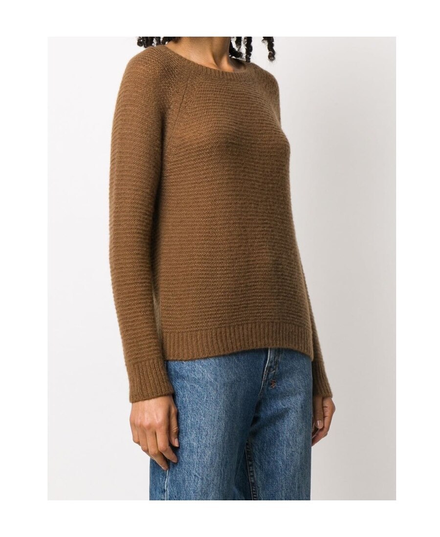 Max Mara Satrapo Round-neck Pullover In Brown