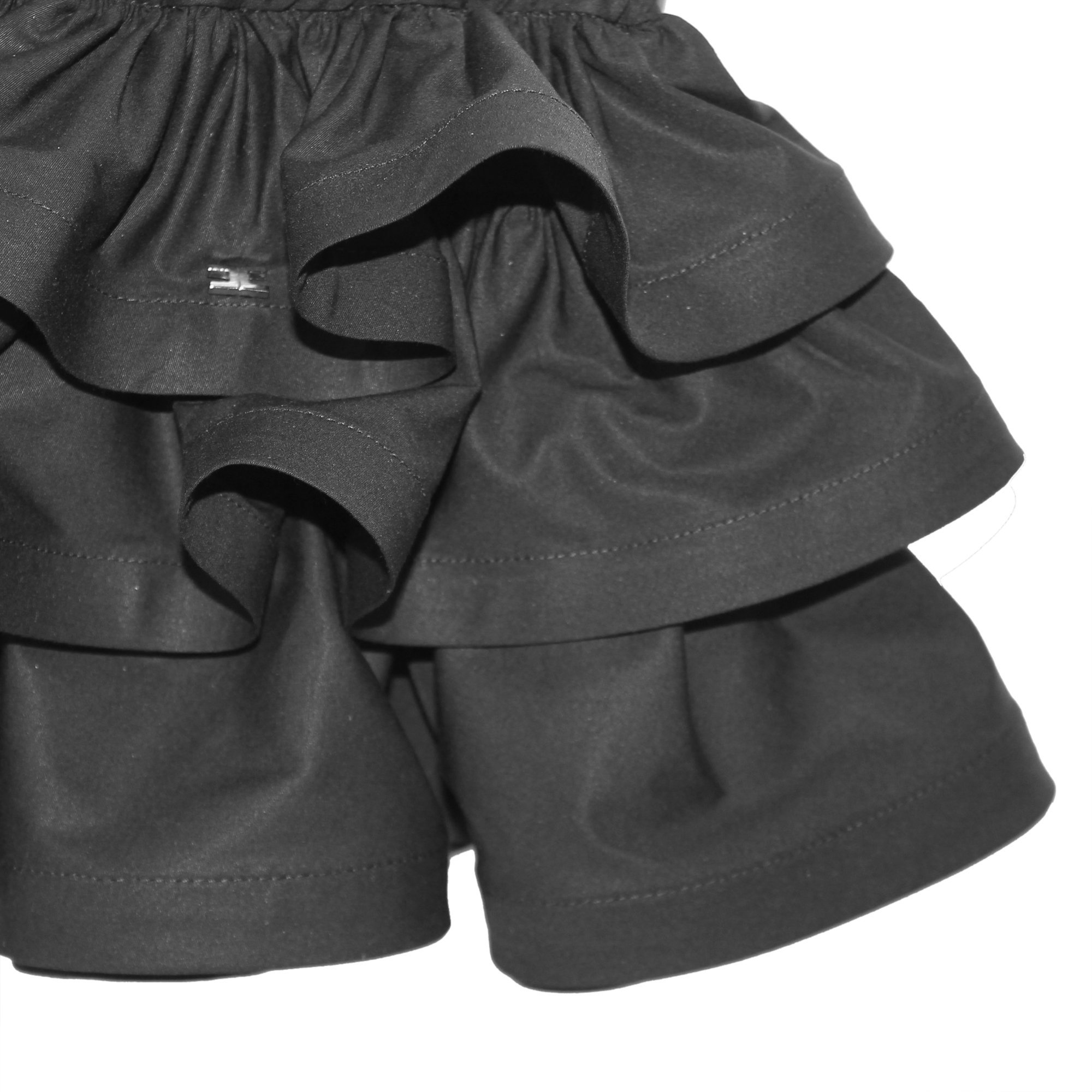 Elisabetta Franchi La Mia Bambina Gonna Nera Baby Girl In Popeline Di Cotone In Black