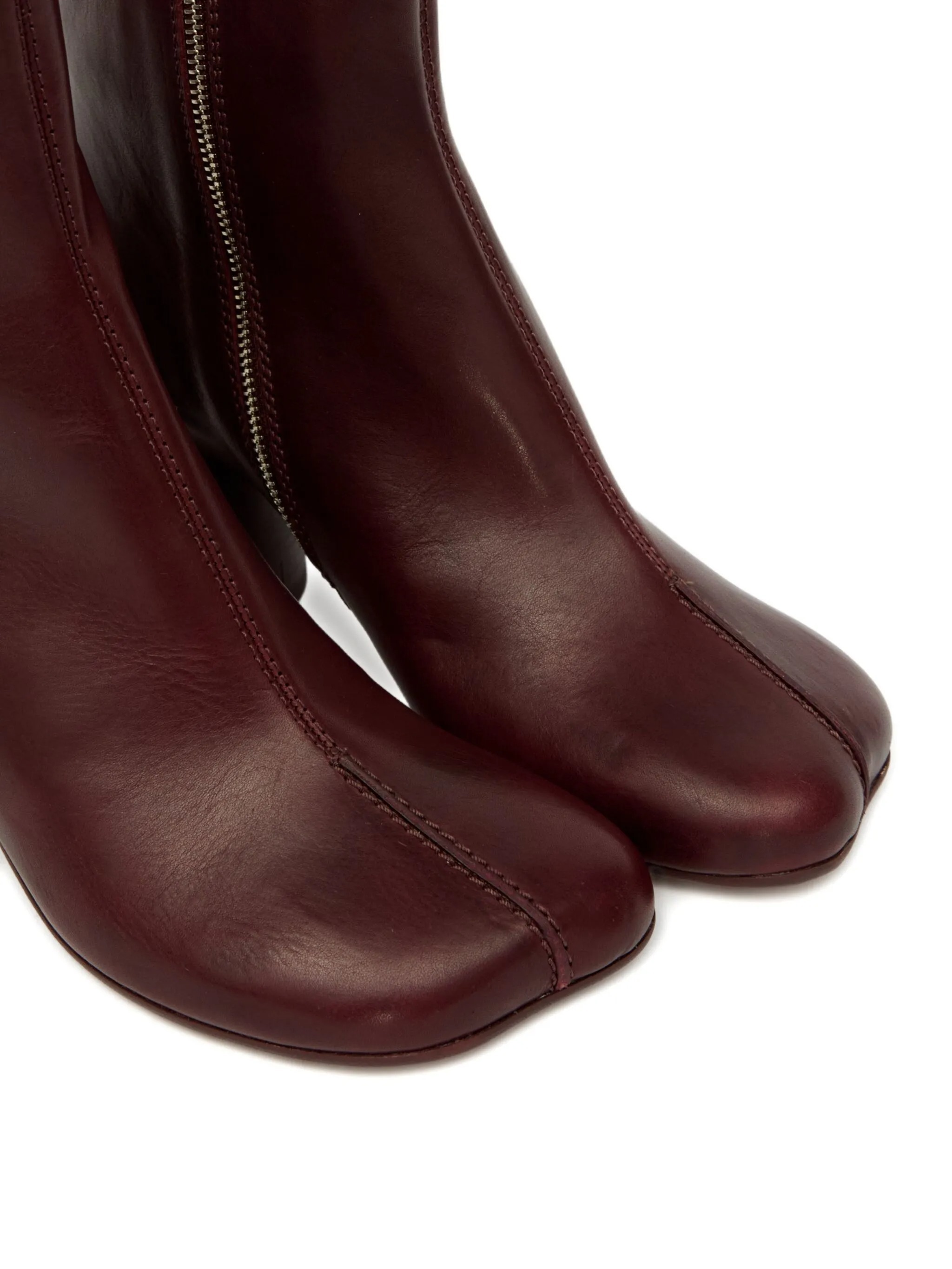 Mm6 Maison Margiela 70mm Anatomic Stitch Ankle Boots In Red