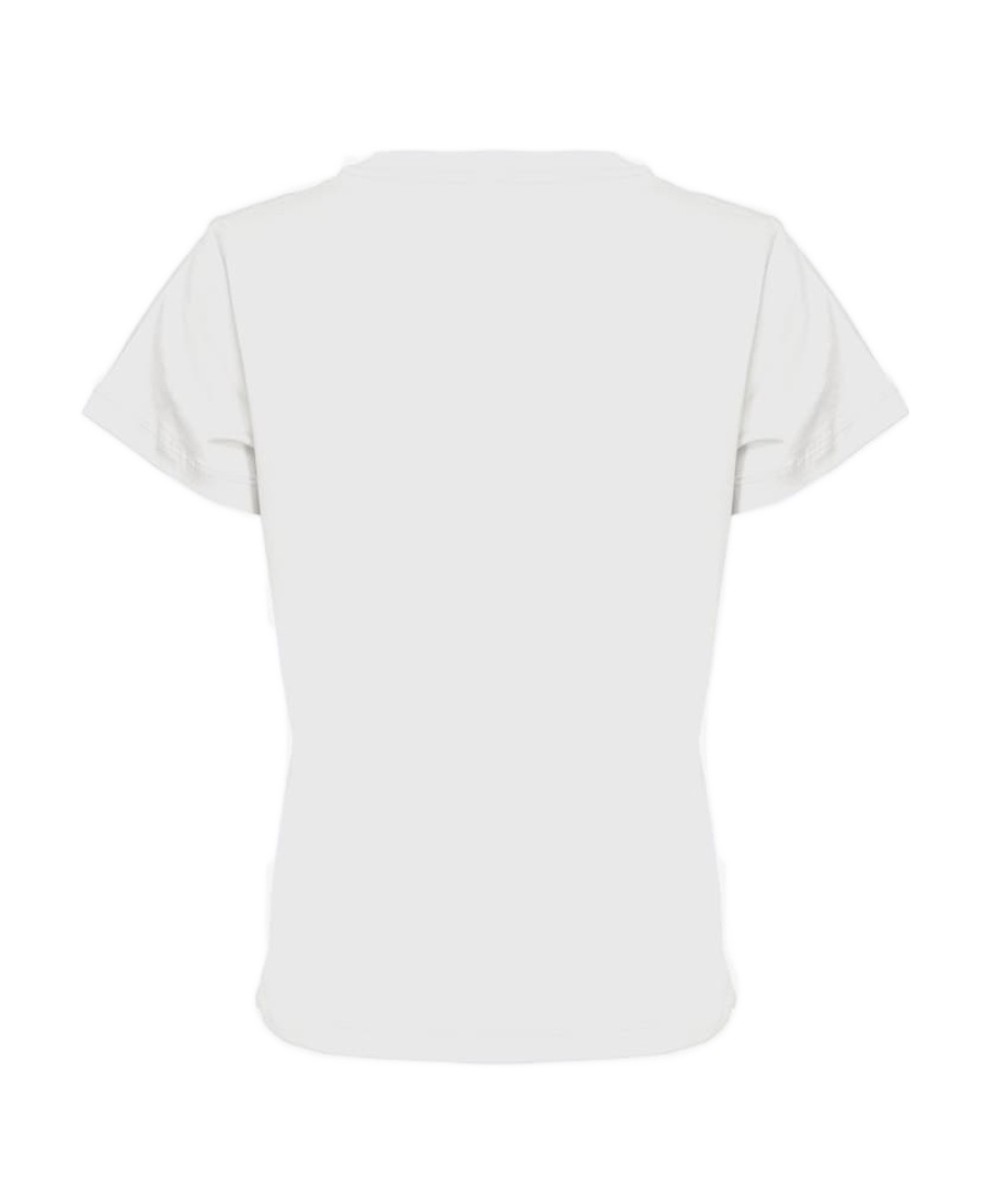 Pinko Logo Printed Crewneck T-shirt In White