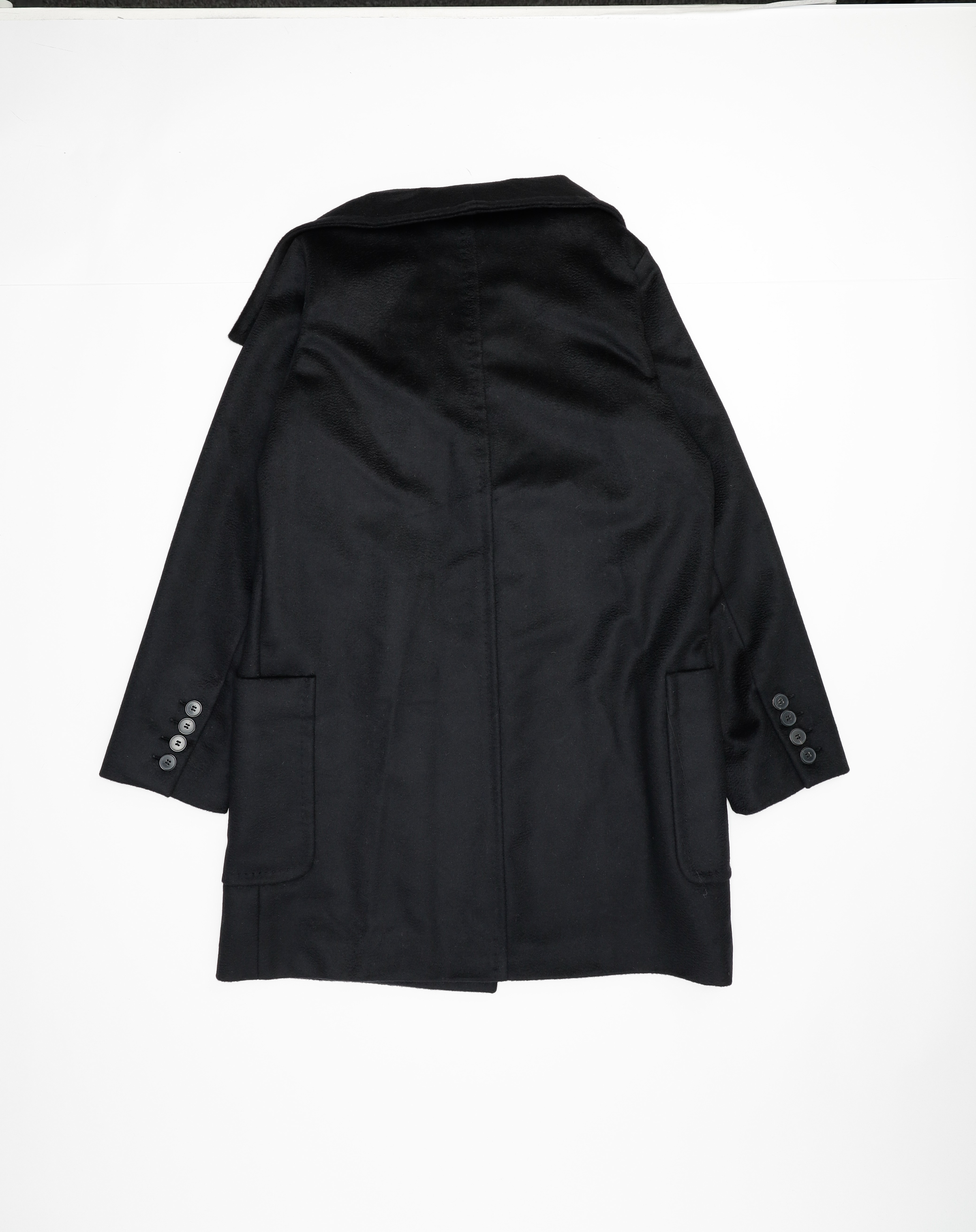 Max Mara Long-sleeved Coat In Black