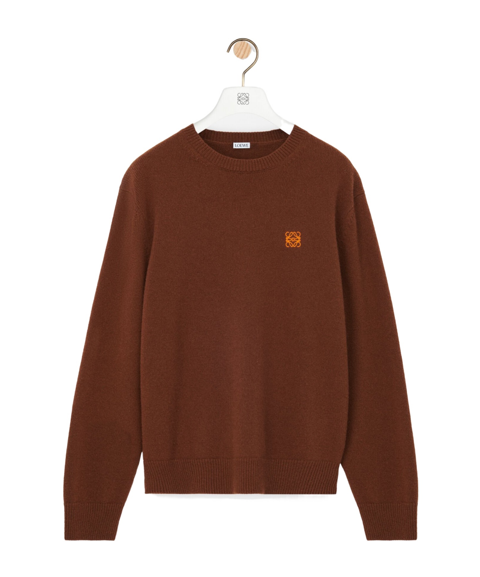 Loewe Logo-embroidered Sweater In Brown