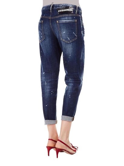 Dsquared2 Ripped Jeans With Details In Blue
