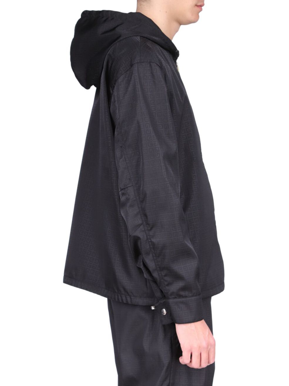Givenchy 4g Jacquard Windbreaker Jacket In Black