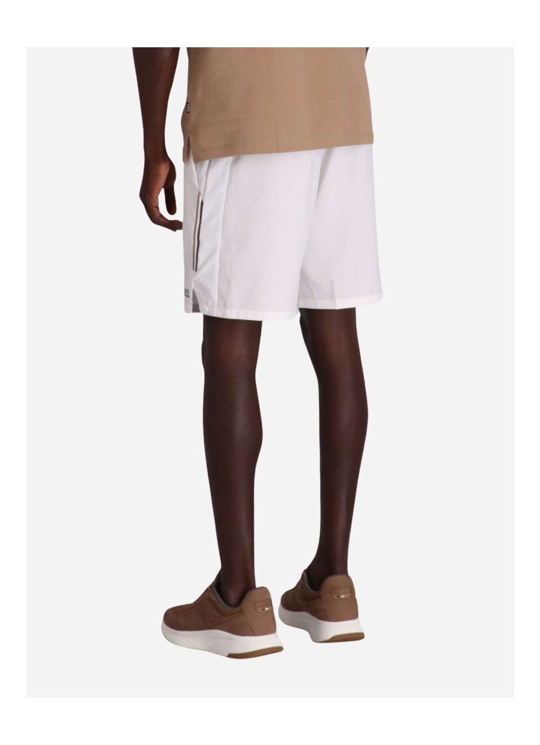 Shop Hugo Boss Logo-print Track Shorts In White