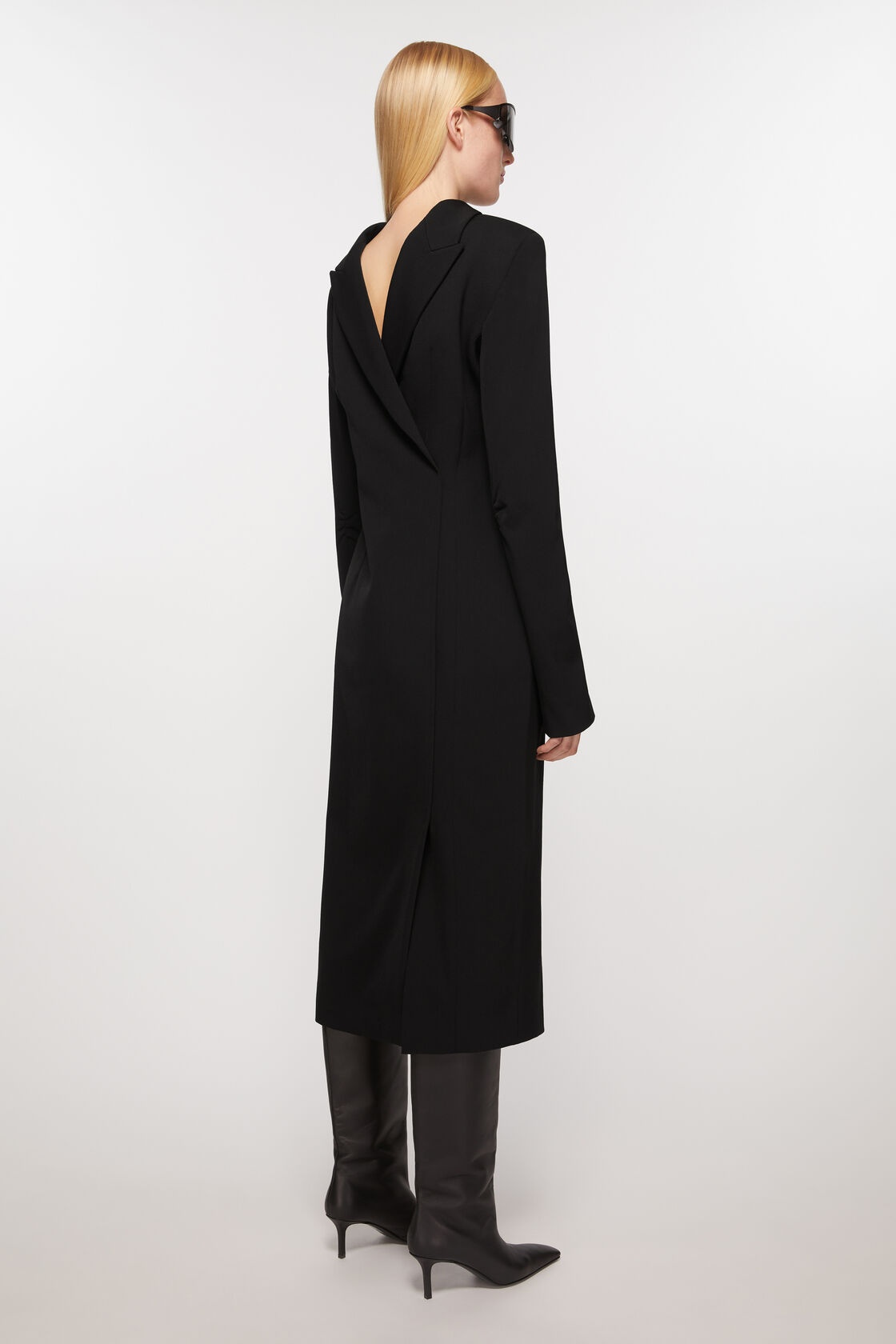 Acne Studios Side-slit Blazer Dress In Black