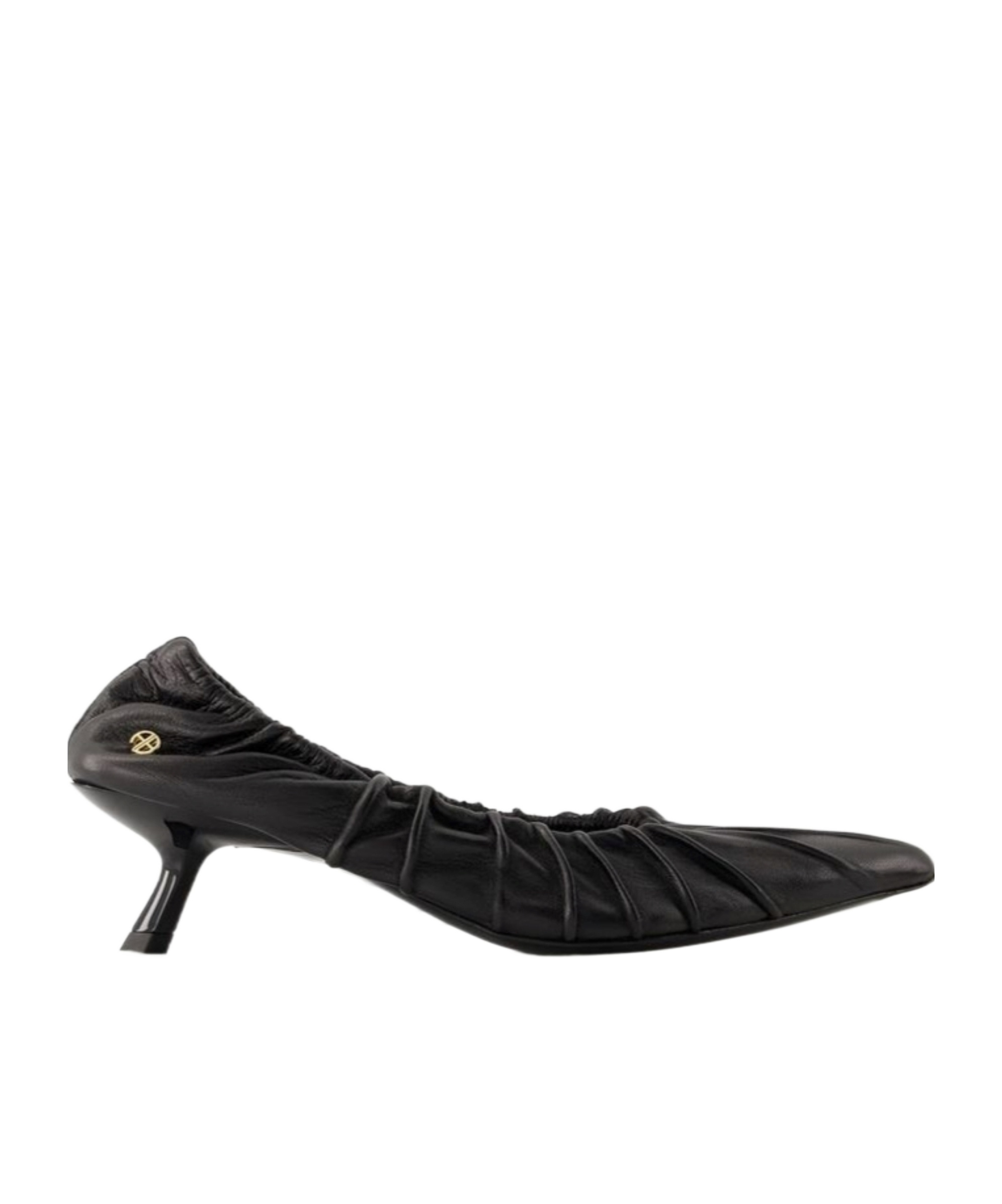 Shop Anine Bing Nadine 50mm Leather Pumps In Black