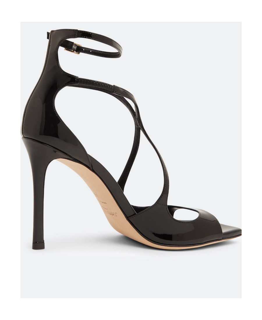 Jimmy Choo Azia 95 Ankle Strapped Sandals In Black