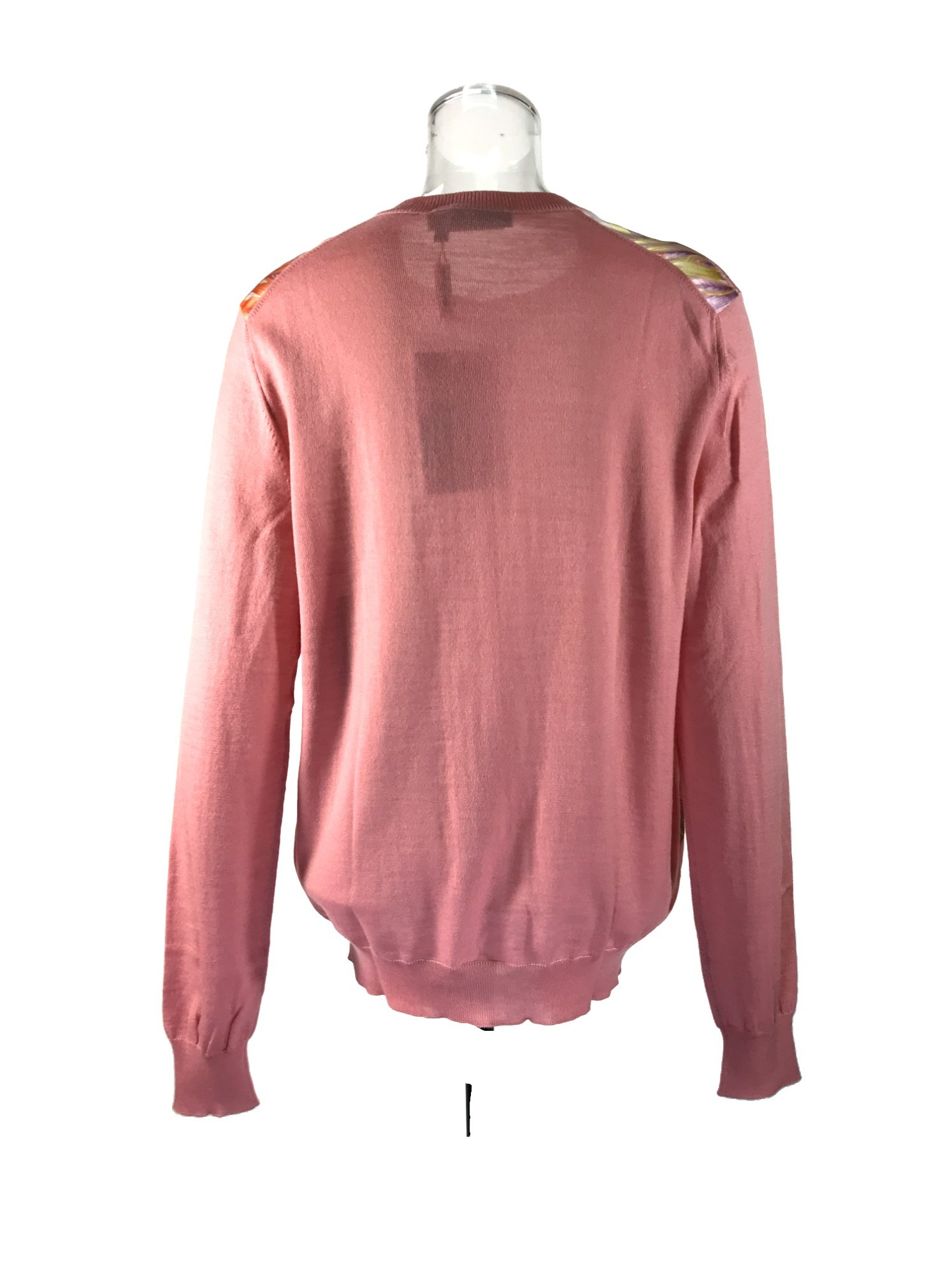 Ferragamo Long-sleeved Stitched Cardigan In Pink