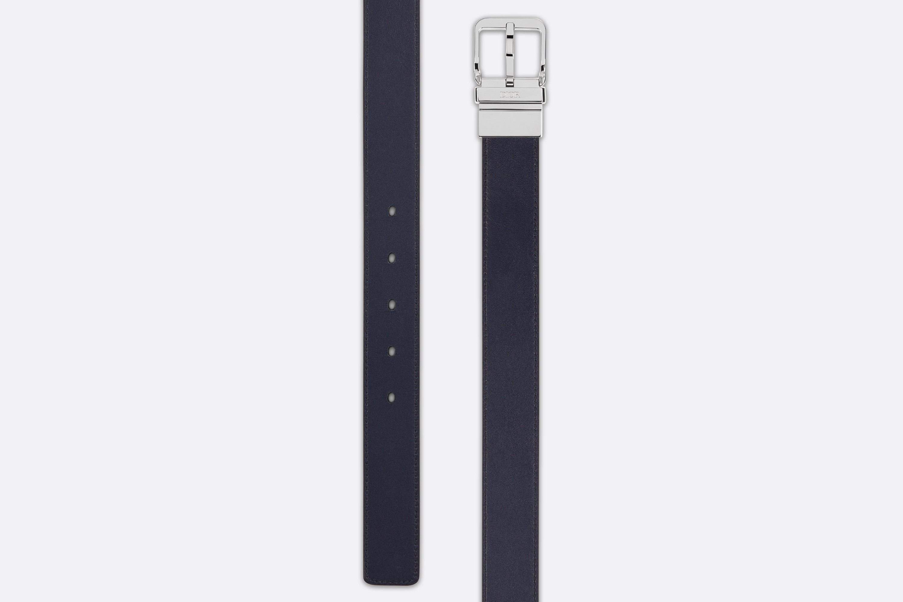 Dior Double-sided Logo Belt In Black