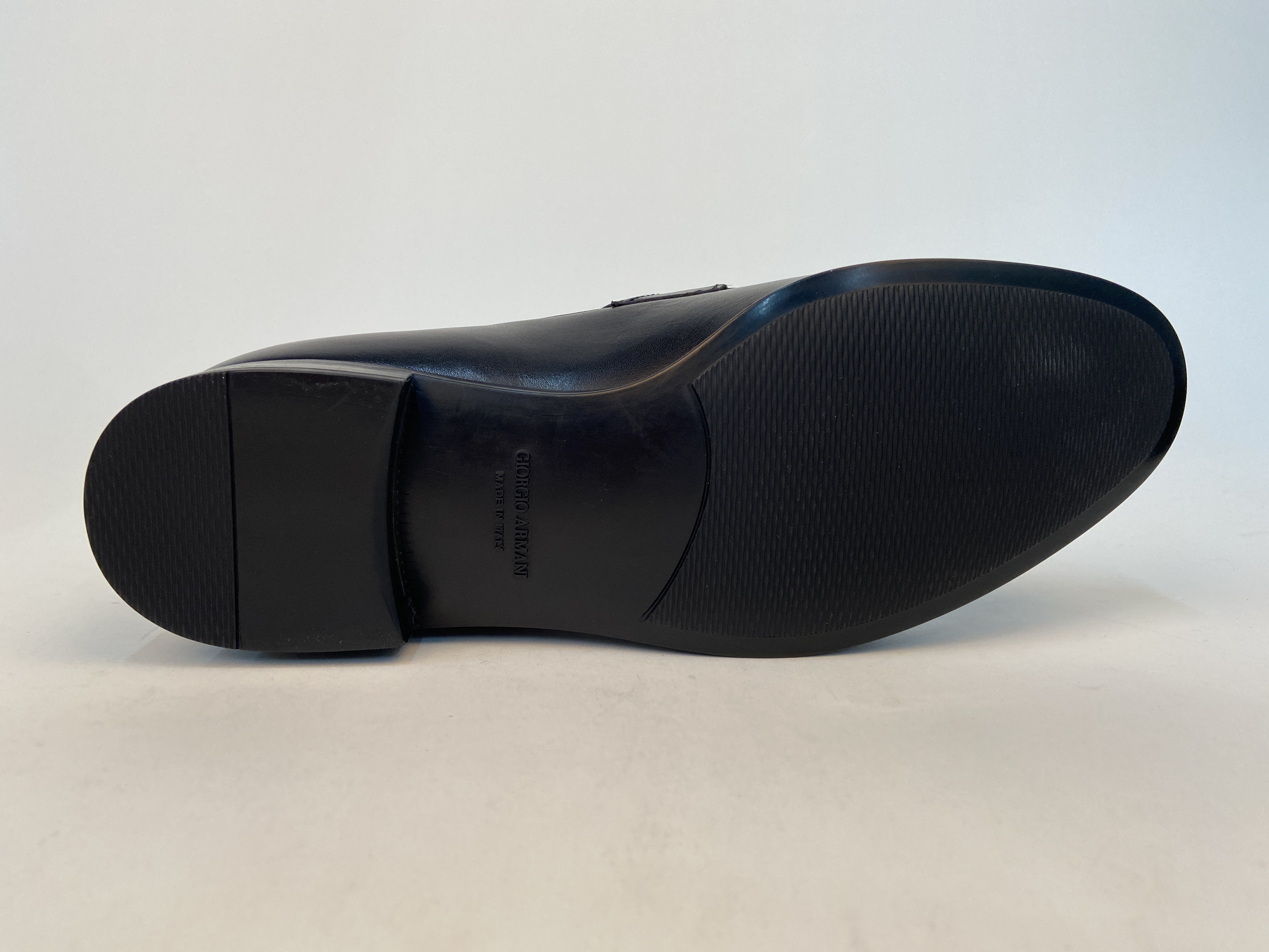 Giorgio Armani Logo Leisure Business Shoes In Black