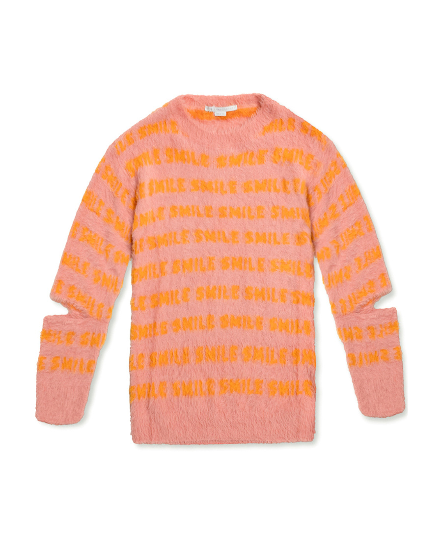 STELLA MCCARTNEY FLUFFY WORDS LONG-SLEEVED JUMPER